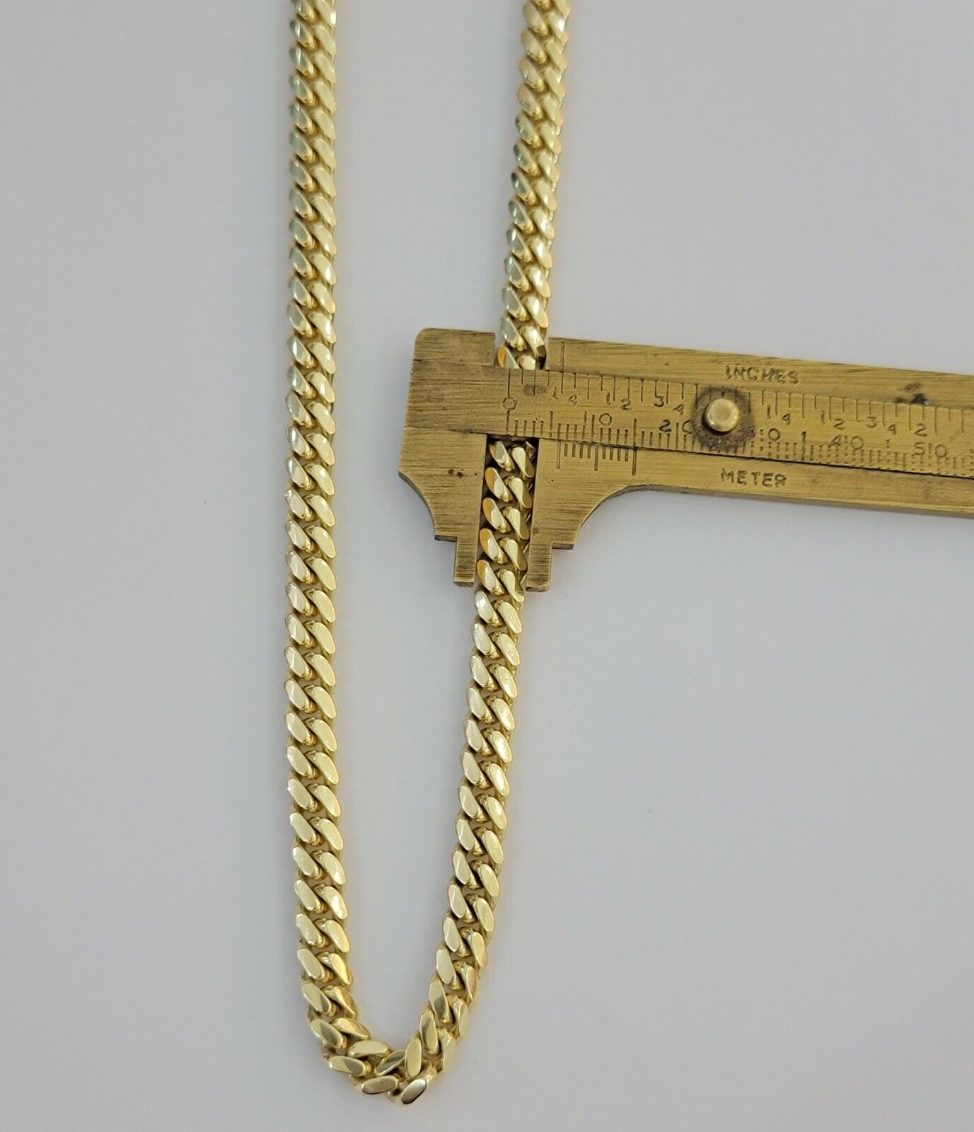 14k Gold Chain Solid Miami Cuban Link Necklace 28" 6mm REAL 14KT Yellow Gold Men - GoldenlinQ